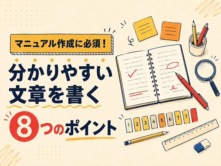 マニュアル作成に必須!分かりやすい文章を書く8つのポイント